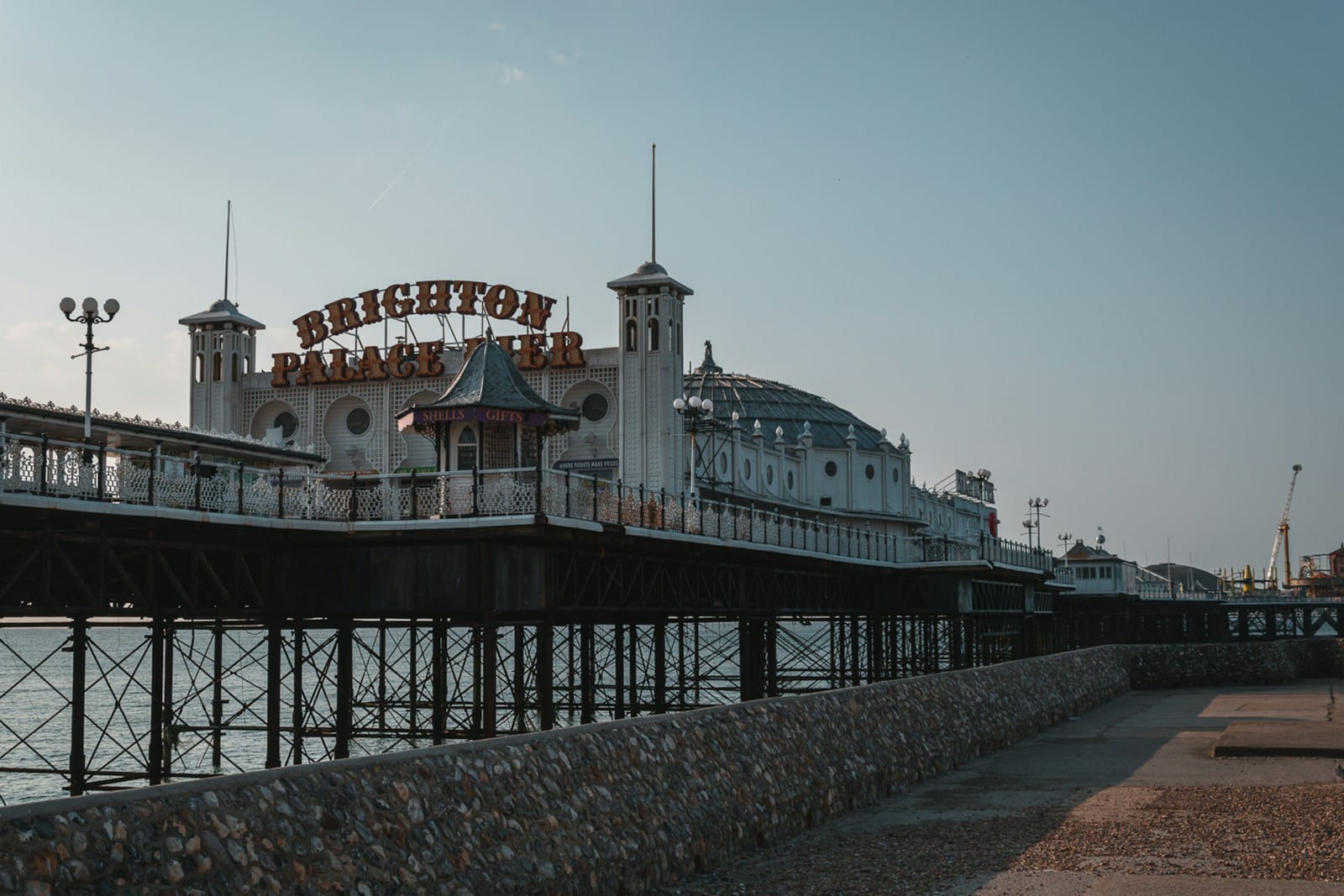 Brighton Palace Pier in golden evening light